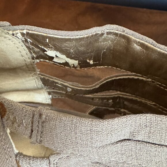 BCBGeneration Strappy Zip-Up 4.5" Heels – Taupe – Size 7M - Picture 10 of 13